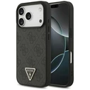Guess Leather 4G Triangle Strass MagSafe Apple iPhone 18 Pro / 17 Pro black
