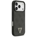 Guess Leather 4G Triangle Strass MagSafe Apple iPhone 18 Pro / 17 Pro black