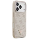 Guess Leather 4G Triangle Strass MagSafe Apple iPhone 18 Pro / 17 Pro pink