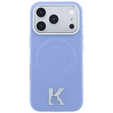 Karl Lagerfeld Grained Embossed Ring & Kameo Logo MagSafe Apple iPhone 18 Pro / 17 Pro light blue