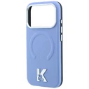 Karl Lagerfeld Grained Embossed Ring & Kameo Logo MagSafe Apple iPhone 18 Pro / 17 Pro light blue