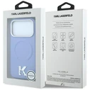 Karl Lagerfeld Grained Embossed Ring & Kameo Logo MagSafe Apple iPhone 18 Pro / 17 Pro light blue