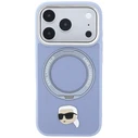 Karl Lagerfeld with Ring Stand 360 Karl Head Pin MagSafe Apple iPhone 18 Pro / 17 Pro light blue
