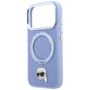 Karl Lagerfeld with Ring Stand 360 Karl Head Pin MagSafe Apple iPhone 18 Pro / 17 Pro light blue