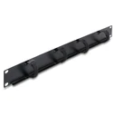 DELOCK panel διαχείρισης καλωδίων 91067 για rack 19", 1U, βάθος 44.2mm, μεταλλικό, μαύρο