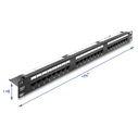 Delock Patch Panel Unshielded για Rack 1U 19" 24 Θυρών Μαύρο 91087