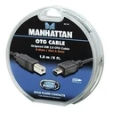 Καλώδιο USB Manhattan Mini-USB A σε USB B OTG M/M 1.8m