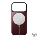 NOMAD Magnetic Leather Back Apple iPhone 18 Pro / 17 Pro MagSafe, Horween leather (burgundy)