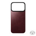 NOMAD Magnetic Leather Back Apple iPhone 18 Pro / 17 Pro MagSafe, Horween leather (burgundy)