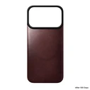 NOMAD Magnetic Leather Back Apple iPhone 18 Pro / 17 Pro MagSafe, Horween leather (burgundy)