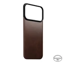 NOMAD Magnetic Leather Back Apple iPhone 18 Pro / 17 Pro MagSafe, Horween leather (rustic brown)
