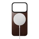 NOMAD Magnetic Leather Back Apple iPhone 18 Pro / 17 Pro MagSafe, Horween leather (rustic brown)