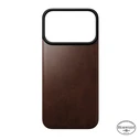 NOMAD Magnetic Leather Back Apple iPhone 18 Pro / 17 Pro MagSafe, Horween leather (rustic brown)
