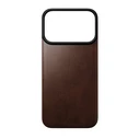 NOMAD Magnetic Leather Back Apple iPhone 18 Pro / 17 Pro MagSafe, Horween leather (rustic brown)