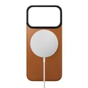 NOMAD Magnetic Leather Back Apple iPhone 18 Pro / 17 Pro MagSafe, Horween leather (saddle)