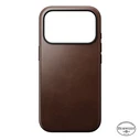 NOMAD Modern Leather Case Apple iPhone 18 Pro / 17 Pro MagSafe, Horween leather (rustic brown)