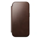 NOMAD Modern Leather Folio Apple iPhone 18 Pro / 17 Pro MagSafe, Horween leather (rustic brown)