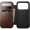 NOMAD Modern Leather Folio Apple iPhone 18 Pro / 17 Pro MagSafe, Horween leather (rustic brown)