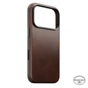 NOMAD Traditional Leather Case Apple iPhone 18 Pro / 17 Pro MagSafe, Horween leather (rustic brown)