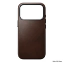 NOMAD Traditional Leather Case Apple iPhone 18 Pro / 17 Pro MagSafe, Horween leather (rustic brown)
