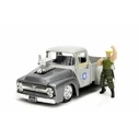 Jada Toys Vehicle With Figure Street Fighter 1956 Ford Pickup 1/24