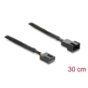 Delock 4pin - Cable 0.3m Μαύρο 91360