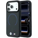 BMW M Kevlar Blue Print Ring Metal Logo MagSafe Apple iPhone 18 Pro / 17 Pro black