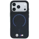 BMW M Kevlar Blue Print Ring Metal Logo MagSafe Apple iPhone 18 Pro / 17 Pro black