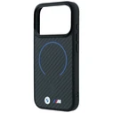 BMW M Kevlar Blue Print Ring Metal Logo MagSafe Apple iPhone 18 Pro / 17 Pro black