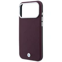BMW Sign Deboss Quilted Metal Logo MagSafe Apple iPhone 18 Pro Max / 17 Pro Max burgundy