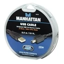 Καλώδιο USB Manhattan USB A σε Mini-USB 4pin M/M 3m