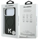 Karl Lagerfeld Grained Embossed Ring & Kameo Logo MagSafe Apple iPhone 18 Pro / 17 Pro black
