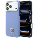 Guess Grained Round Strass Logo MagSafe Apple iPhone 18 Pro / 17 Pro blue