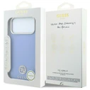 Guess Grained Round Strass Logo MagSafe Apple iPhone 18 Pro / 17 Pro blue