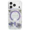 Guess Resin Flowers Glitter MagSafe Apple iPhone 18 Pro / 17 Pro purple