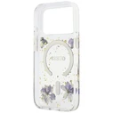 Guess Resin Flowers Glitter MagSafe Apple iPhone 18 Pro / 17 Pro purple