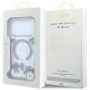 Guess Resin Flowers Glitter MagSafe Apple iPhone 18 Pro / 17 Pro purple