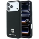 Karl Lagerfeld Grained Karl Head Metal MagSafe Apple iPhone 18 Pro / 17 Pro black
