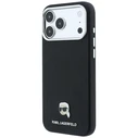 Karl Lagerfeld Grained Karl Head Metal MagSafe Apple iPhone 18 Pro / 17 Pro black
