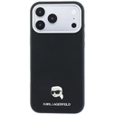 Karl Lagerfeld Grained Karl Head Metal MagSafe Apple iPhone 18 Pro / 17 Pro black