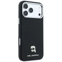 Karl Lagerfeld Grained Karl Head Metal MagSafe Apple iPhone 18 Pro / 17 Pro black
