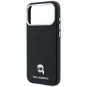 Karl Lagerfeld Grained Karl Head Metal MagSafe Apple iPhone 18 Pro / 17 Pro black