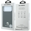 Karl Lagerfeld Grained Karl Head Metal MagSafe Apple iPhone 18 Pro / 17 Pro black