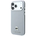 Karl Lagerfeld Grained Karl Head Metal MagSafe Apple iPhone 18 Pro / 17 Pro grey