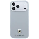 Karl Lagerfeld Grained Karl Head Metal MagSafe Apple iPhone 18 Pro / 17 Pro grey