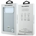 Karl Lagerfeld Grained Karl Head Metal MagSafe Apple iPhone 18 Pro / 17 Pro grey