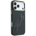 Karl Lagerfeld IML Big Signature Resin Metal Frame Apple iPhone 18 Pro / 17 Pro black