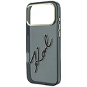 Karl Lagerfeld IML Big Signature Resin Metal Frame Apple iPhone 18 Pro / 17 Pro black