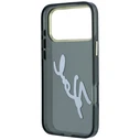 Karl Lagerfeld IML Big Signature Resin Metal Frame Apple iPhone 18 Pro / 17 Pro black