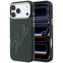 Karl Lagerfeld IML Big Signature Resin Metal Frame Apple iPhone 18 Pro Max / 17 Pro Max black